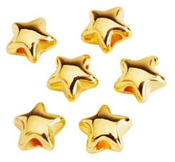Rayher Perlensterne|Anhänger & Charms>Mini-Metall-Perle "Stern", 6 Stück