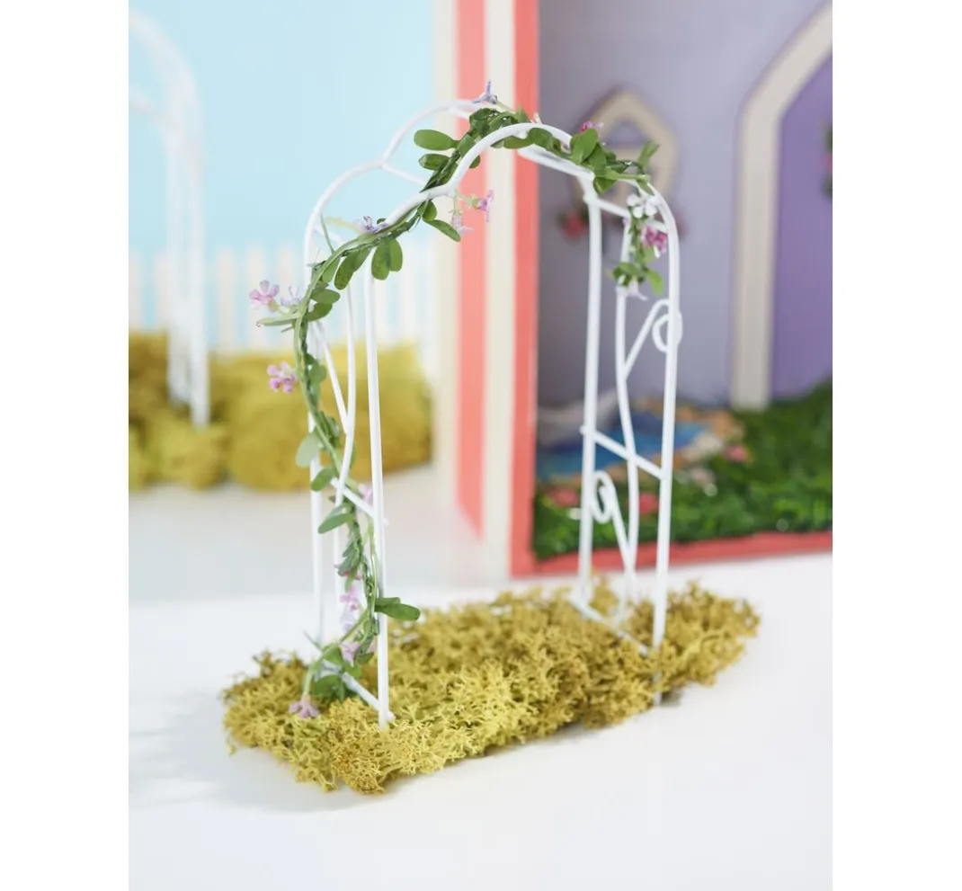 Rayher Miniaturen|Dekofiguren & -Objekte>Mini-Rankbogen, weiß