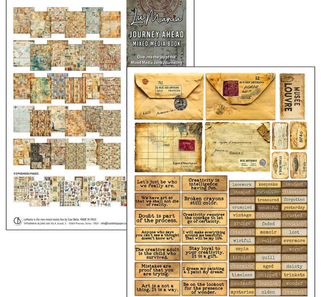Ciao Bella Scrapbooking|Papier-Bastelsets>Mixed Media Book