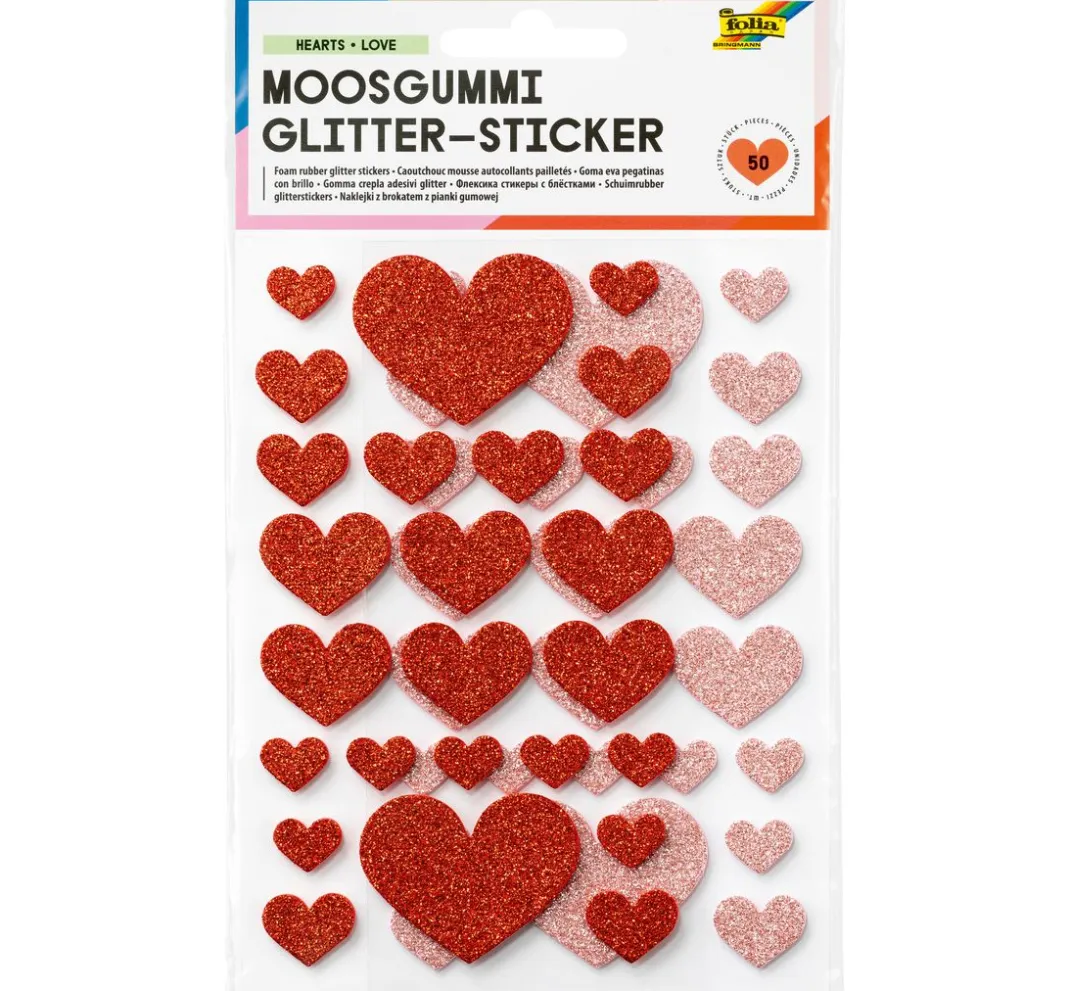 folia Sticker & Klebebänder|Scrapbooking>Moosgummi Glitter-Sticker