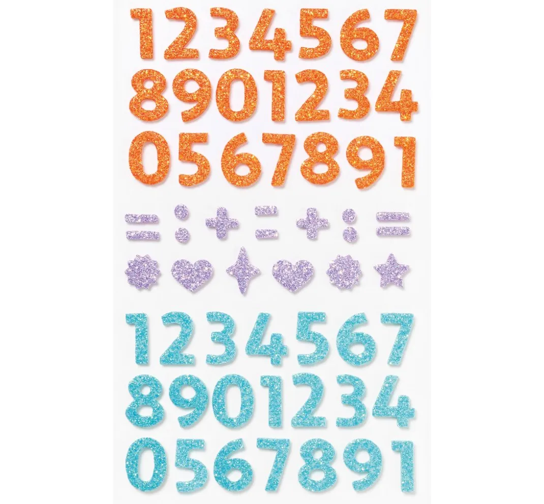 folia Sticker & Klebebänder|Scrapbooking>Moosgummi Glitter-Sticker