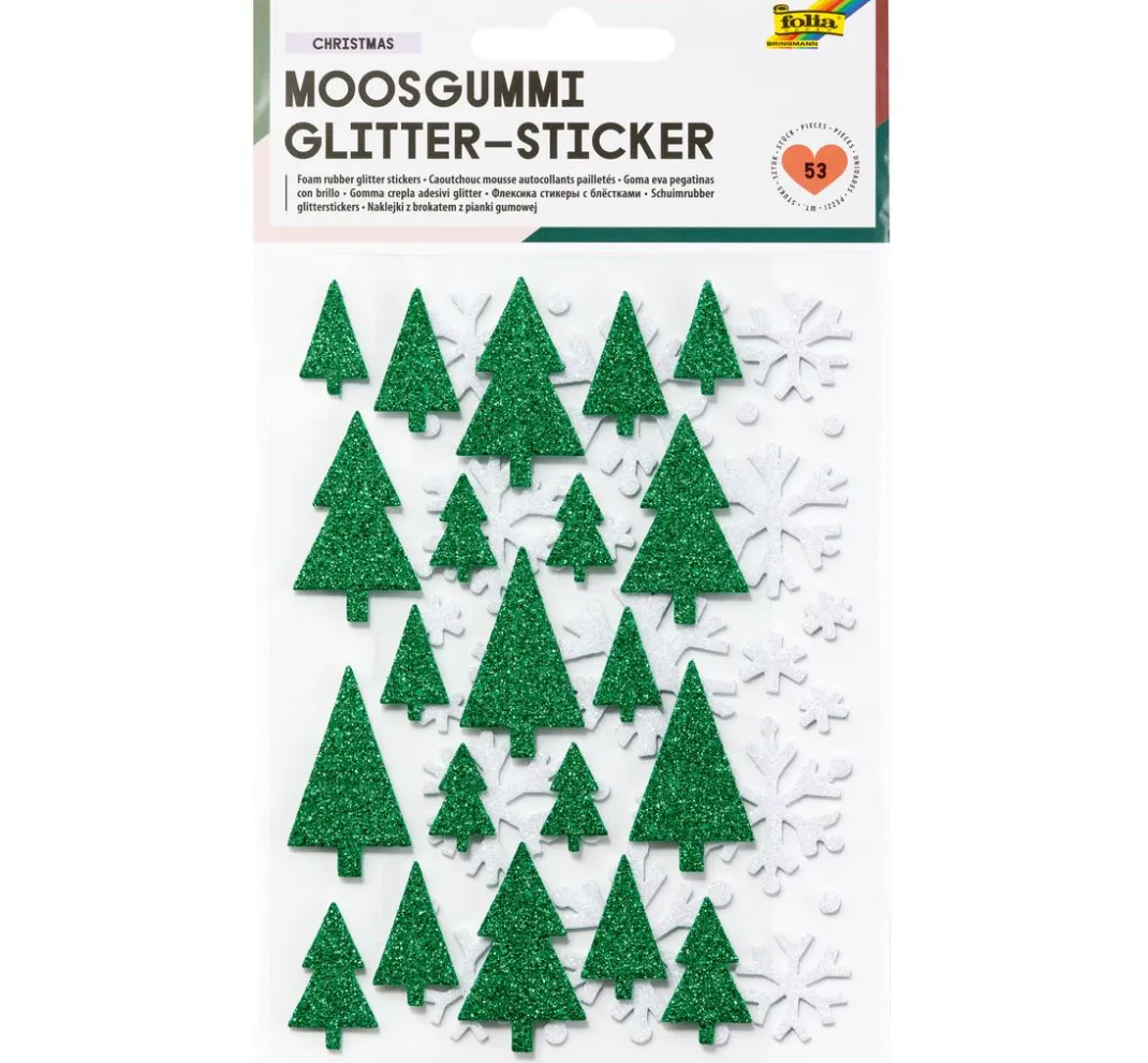 folia Sticker & Klebebänder|Scrapbooking>Moosgummi Glitter-Sticker