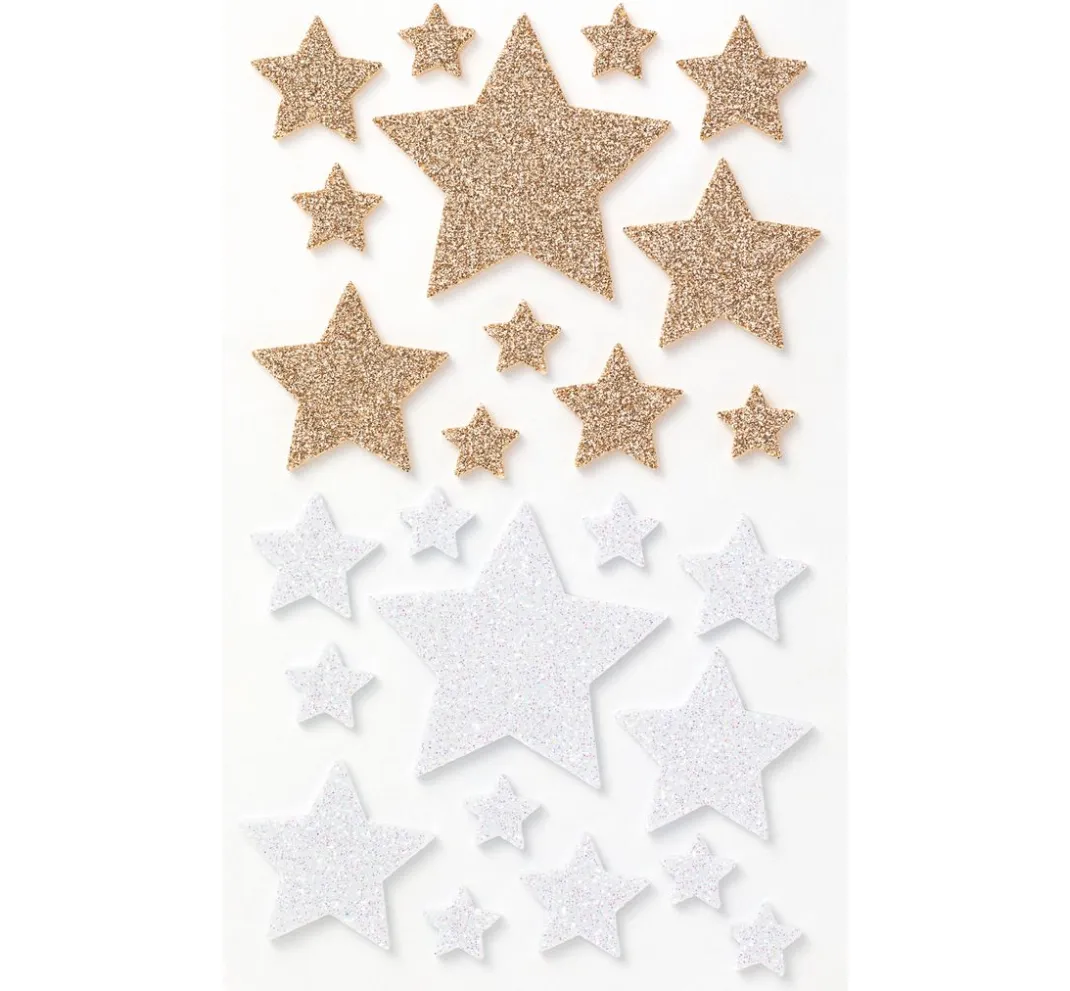 folia Sticker & Klebebänder|Scrapbooking>Moosgummi Glitter-Sticker