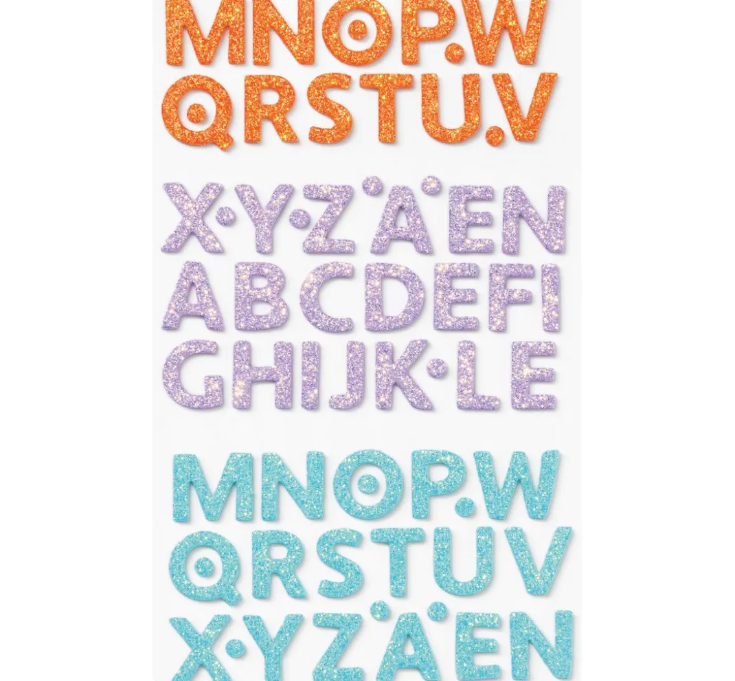 folia Sticker & Klebebänder|Scrapbooking>Moosgummi Glitter-Sticker