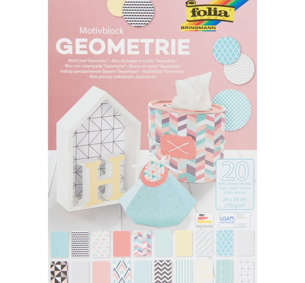 folia Farb- & Motivblöcke|Scrapbooking>Motivblock "GEOMETRIE"