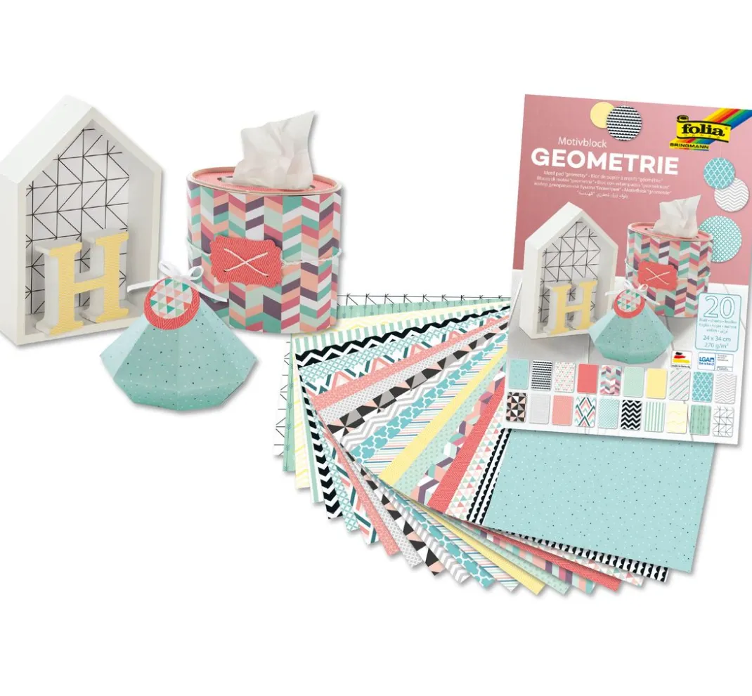 folia Farb- & Motivblöcke|Scrapbooking>Motivblock "GEOMETRIE"