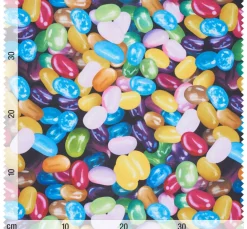 VBS Marktplatz Stoff Meterware|Dekostoff>Motiv-Dekostoff "Candy Drops"
