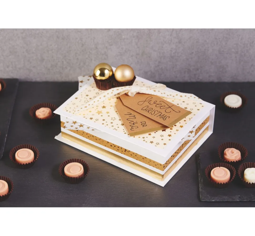 Kinder Heyda Papier|Tonpapier & Fotokarton>Motivkarton "Golden Stars"