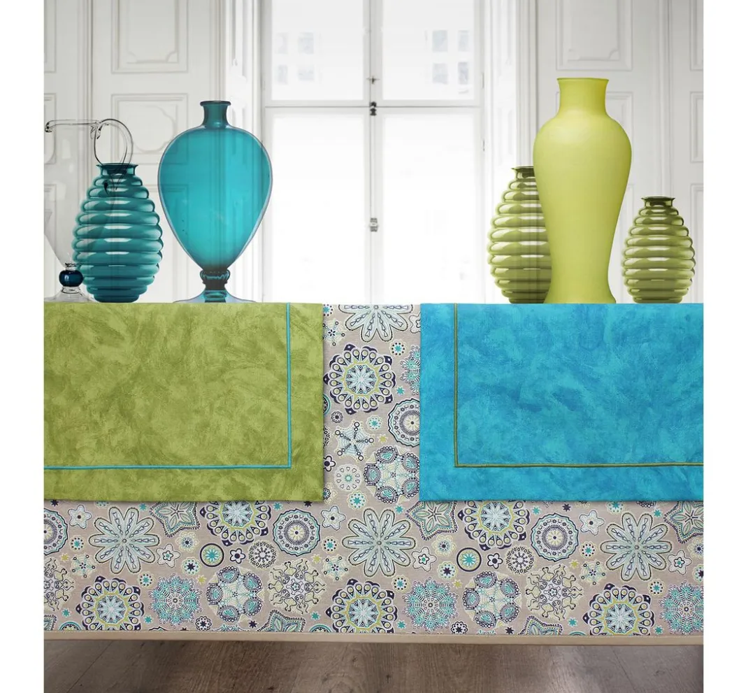 VBS Marktplatz Stoff Meterware|Dekostoff>Motiv-Stoff Leinenoptik "Aquarius"
