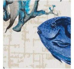 VBS Marktplatz Stoff Meterware|Dekostoff>Motiv-Stoff Leinenoptik "Azzurro"