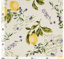 VBS Marktplatz Stoff Meterware|Textilien>Motiv-Stoff Leinenoptik "Citrus"