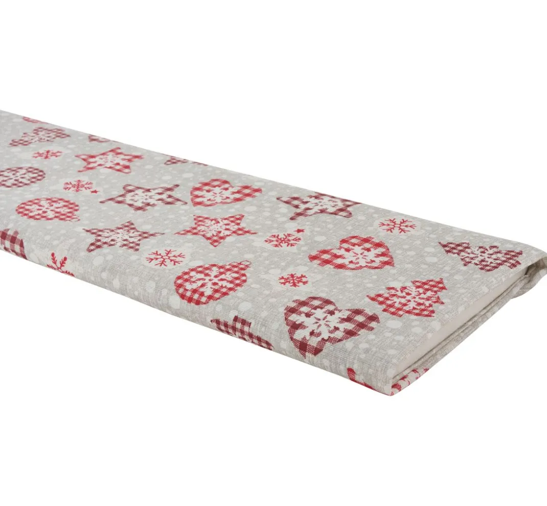 VBS Marktplatz Stoff Meterware|Weihnachtsstoffe>Motiv-Stoff Leinenoptik "Country Christmas"