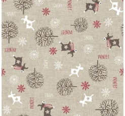 VBS Marktplatz Weihnachtsstoffe|Stoff Meterware>Motiv-Stoff Leinenoptik "Frozen"