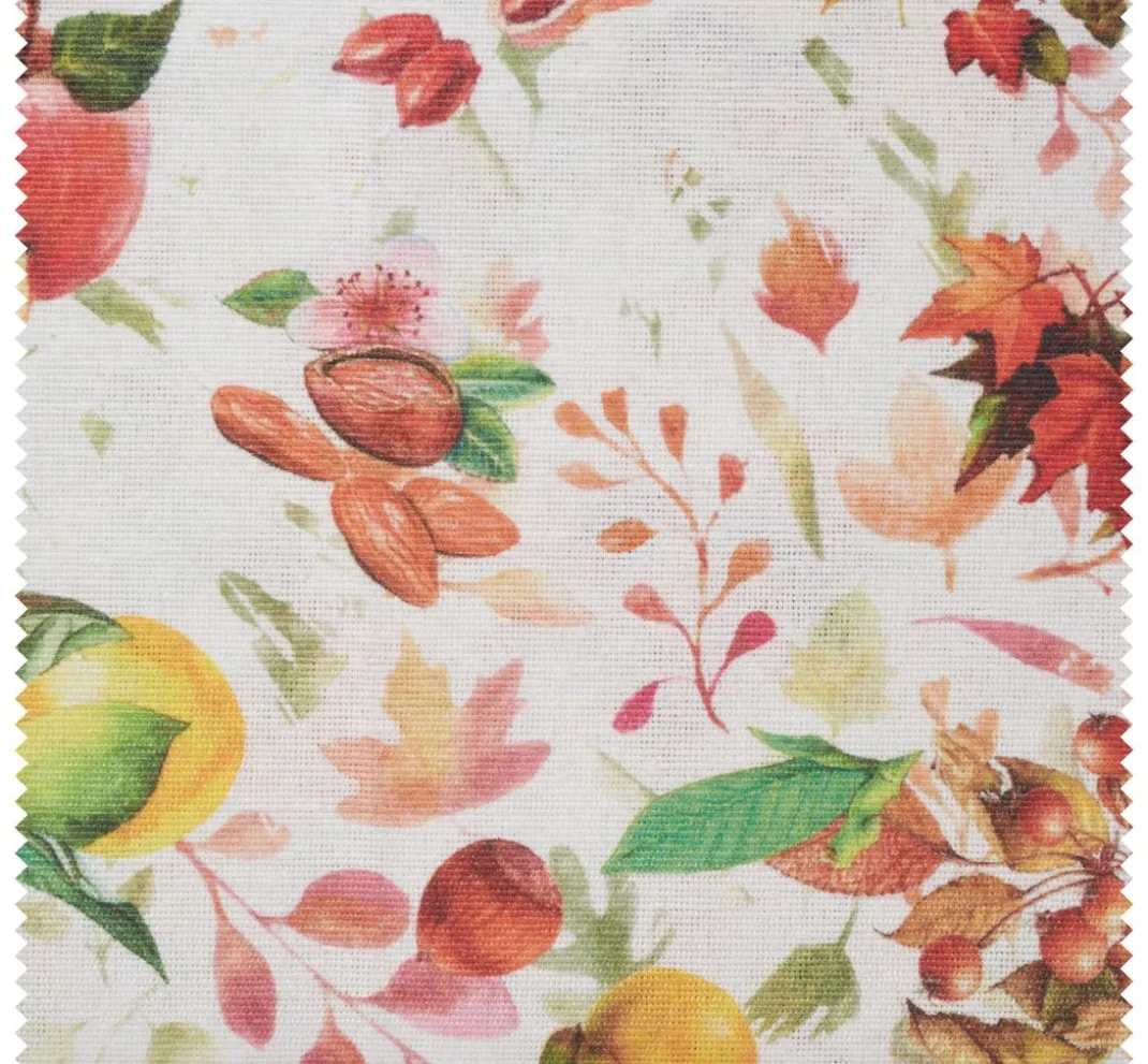 VBS Marktplatz Dekostoff|Stoff Meterware>Motiv-Stoff Leinenoptik "Herbst"