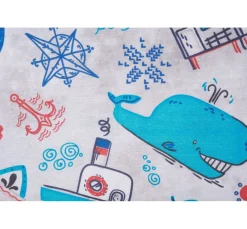 Kinder VBS Marktplatz Stoff Meterware|Dekostoff>Motiv-Stoff Leinenoptik "Maritim"