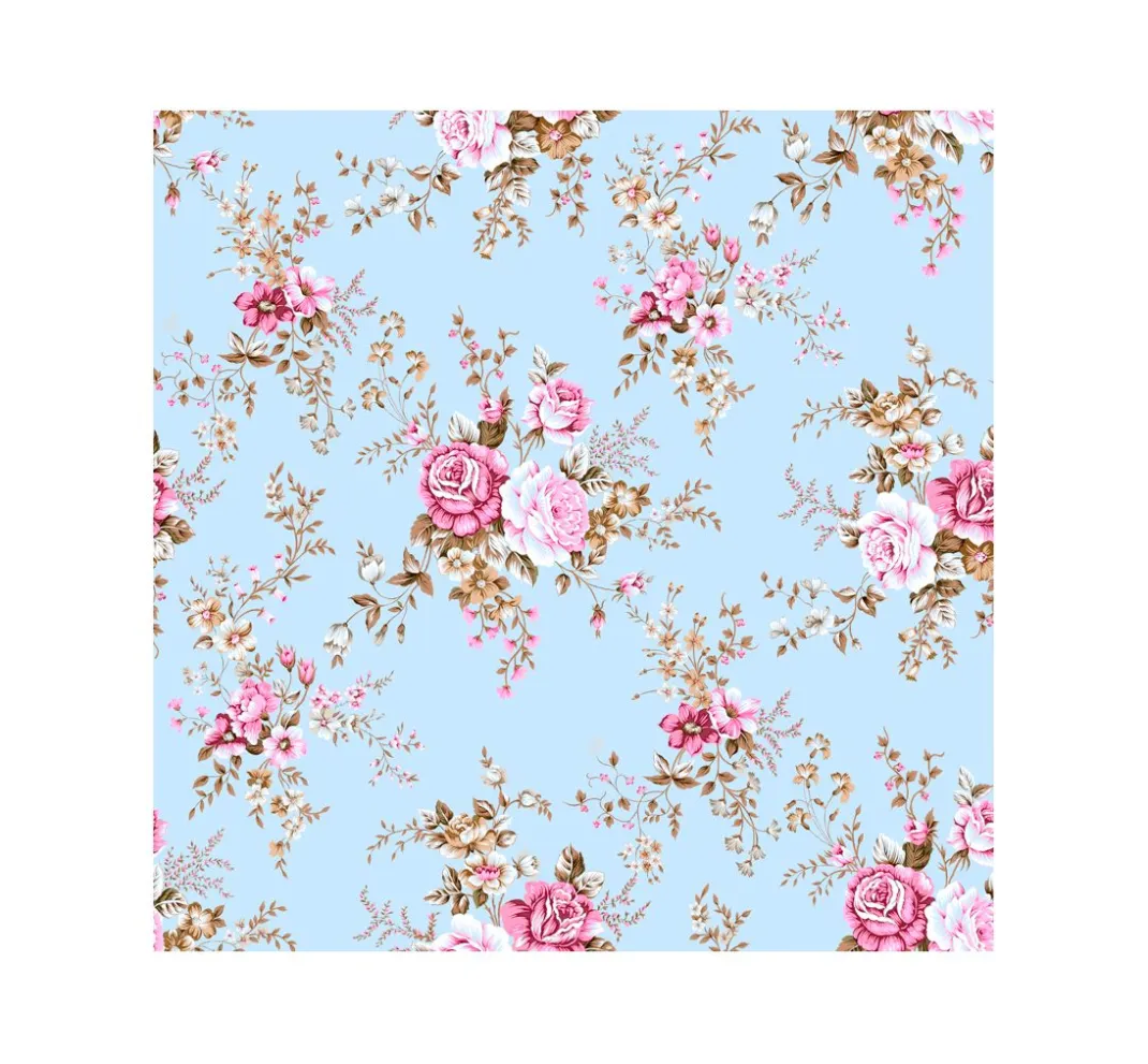 VBS Marktplatz Patchworkstoffe|Stoff Meterware>Motiv-Stoff Leinenoptik "Rakel-Blau"