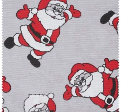 VBS Marktplatz Weihnachtsstoffe|Dekostoff>Motiv-Stoff Leinenoptik "Santa"