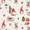 VBS Marktplatz Weihnachtsstoffe|Stoff Meterware>Motiv-Stoff Leinenoptik "Wichtelwelt"