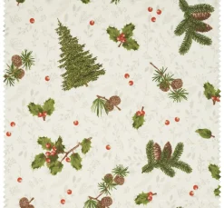 VBS Marktplatz Weihnachtsstoffe|Stoff Meterware>Motiv-Stoff Leinenoptik "Woodland"