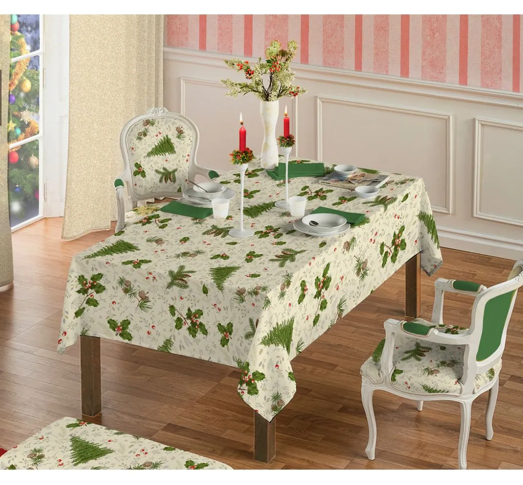 VBS Marktplatz Weihnachtsstoffe|Stoff Meterware>Motiv-Stoff Leinenoptik "Woodland"