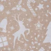 VBS Marktplatz Stoff Meterware|Weihnachtsstoffe>Motiv-Stoff Leinenoptik "Xmas all over"