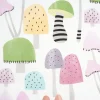 VBS Marktplatz Stoff Meterware>Motiv-Stoff Satinoptik "Bunte Pilze"