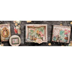 Stamperia Decoupage|Seidenpapier & Strohseide>Motiv-Strohseide "Album of Roses"