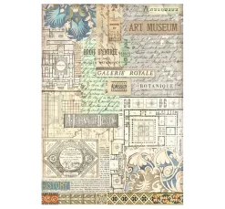 Stamperia Seidenpapier & Strohseide|Decoupage>Motiv-Strohseide "Art of Travelling"