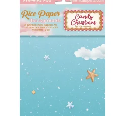Stamperia Seidenpapier & Strohseide|Decoupage>Motiv-Strohseide Backgrounds "Candy Christmas"