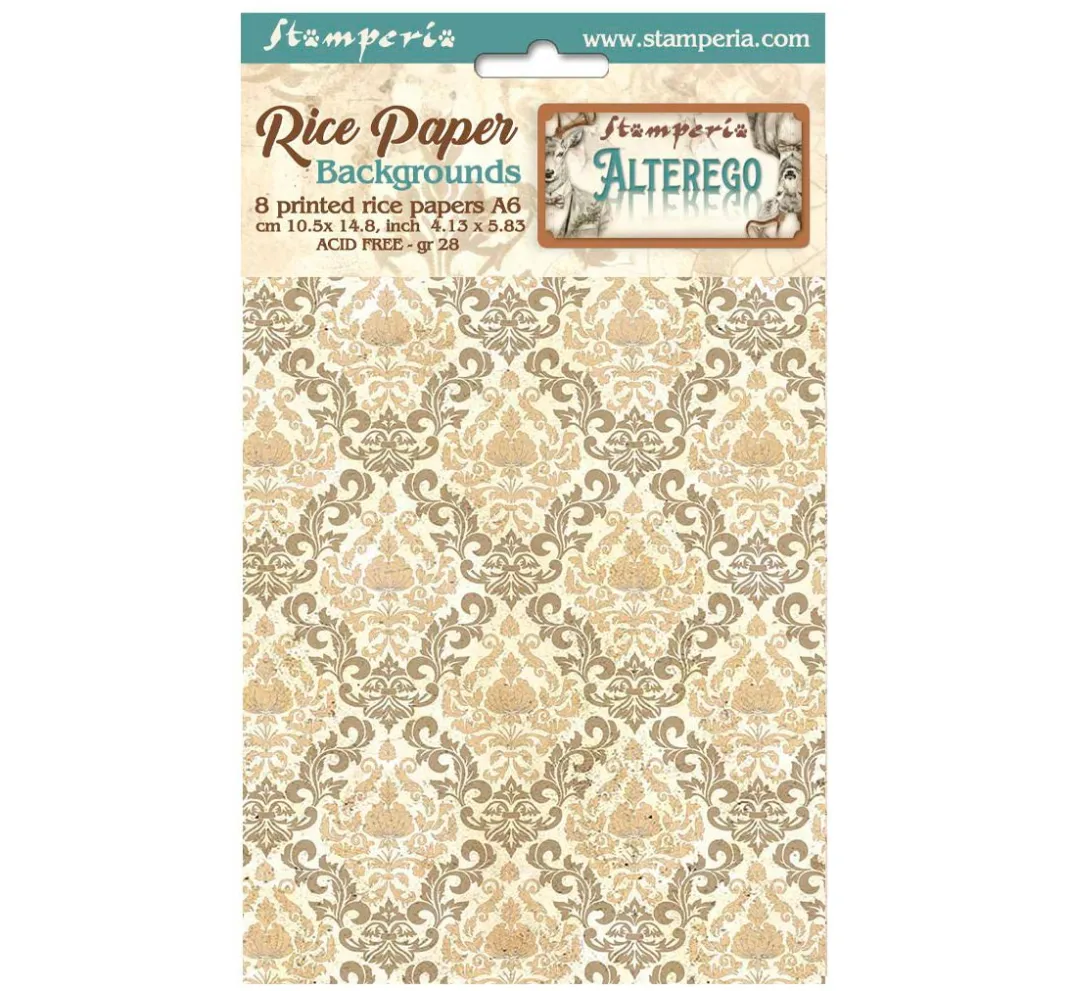 Stamperia Decoupage|Seidenpapier & Strohseide>Motiv-Strohseide Backgrounds "Alterego"