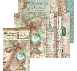 Stamperia Decoupage|Seidenpapier & Strohseide>Motiv-Strohseide Backgrounds "Fortune"