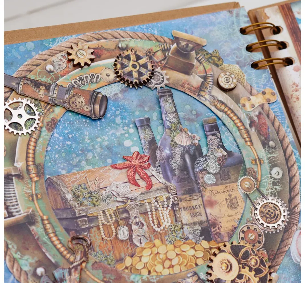 Stamperia Decoupage|Seidenpapier & Strohseide>Motiv-Strohseide Backgrounds "Songs of the Sea"