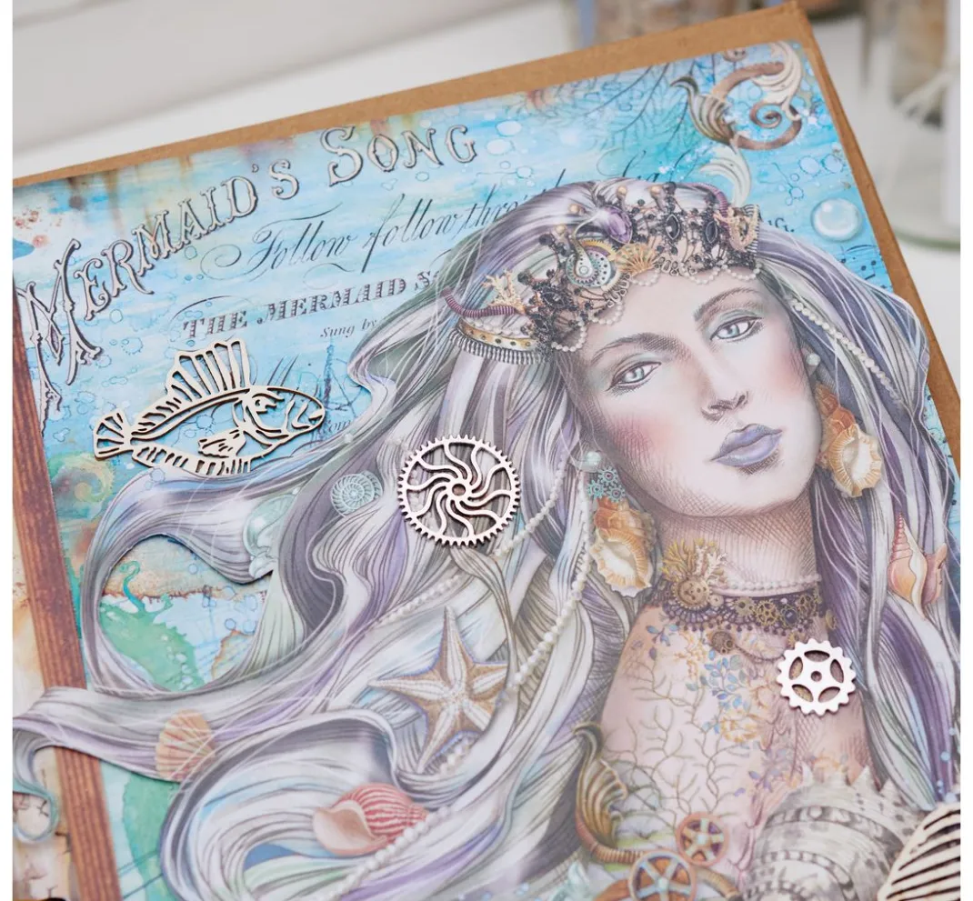 Stamperia Decoupage|Seidenpapier & Strohseide>Motiv-Strohseide Backgrounds "Songs of the Sea"