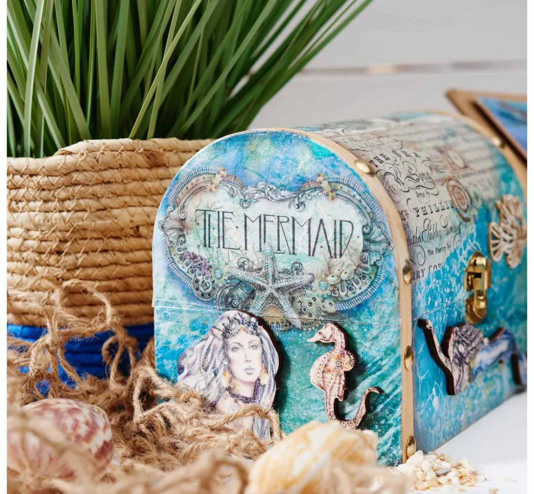 Stamperia Decoupage|Seidenpapier & Strohseide>Motiv-Strohseide Backgrounds "Songs of the Sea"