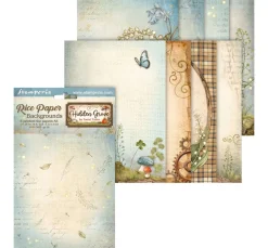 Stamperia Decoupage|Seidenpapier & Strohseide>Motiv-Strohseide Backgrounds "Hidden Grove"