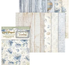 Stamperia Decoupage|Seidenpapier & Strohseide>Motiv-Strohseide Backgrounds "Timeless", DIN A6, 8er Set