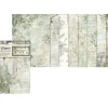 Stamperia Decoupage|Seidenpapier & Strohseide>Motiv-Strohseide Backgrounds "Herbarium Silvae", 8er Set