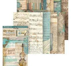 Stamperia Seidenpapier & Strohseide>Motiv-Strohseide Backgrounds "Music"