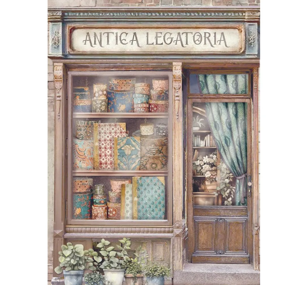 Stamperia Decoupage|Seidenpapier & Strohseide>Motiv-Strohseide Backgrounds "Venice City of Art"