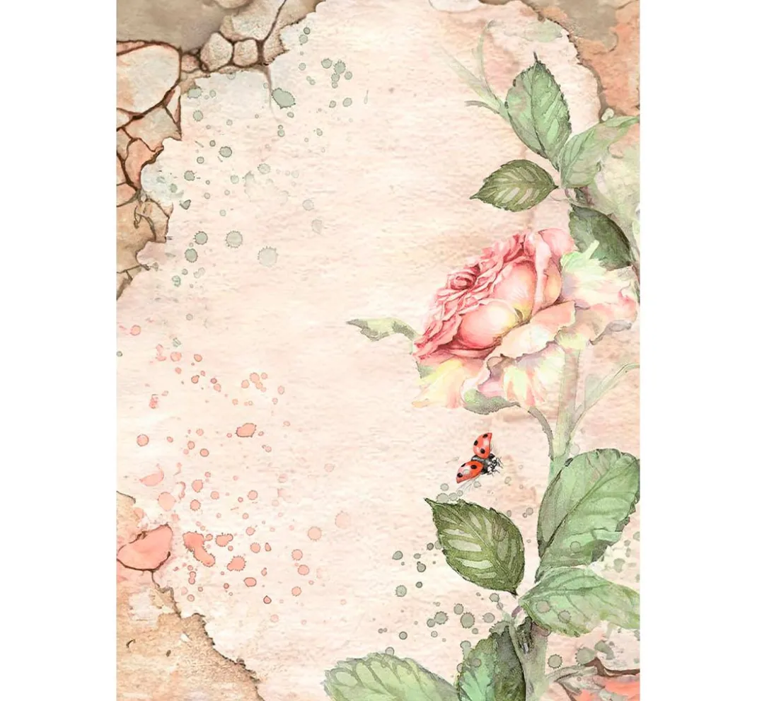 Stamperia Decoupage|Seidenpapier & Strohseide>Motiv-Strohseide Backgrounds "House of Roses"