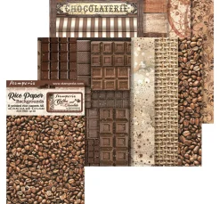 Stamperia Decoupage|Seidenpapier & Strohseide>Motiv-Strohseide Backgrounds "Coffee and Chocolate"