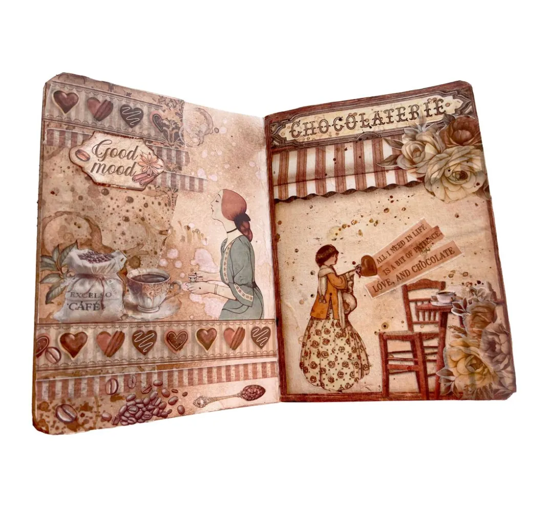 Stamperia Decoupage|Seidenpapier & Strohseide>Motiv-Strohseide Backgrounds "Coffee and Chocolate"