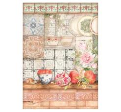 Stamperia Decoupage|Seidenpapier & Strohseide>Motiv-Strohseide "Casa Granada"