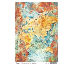 Ciao Bella Decoupage|Seidenpapier & Strohseide>Motiv-Strohseide "Coral Reef - Oxidierung"