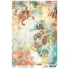 Ciao Bella Decoupage|Seidenpapier & Strohseide>Motiv-Strohseide "Coral Reef - Seahorse"