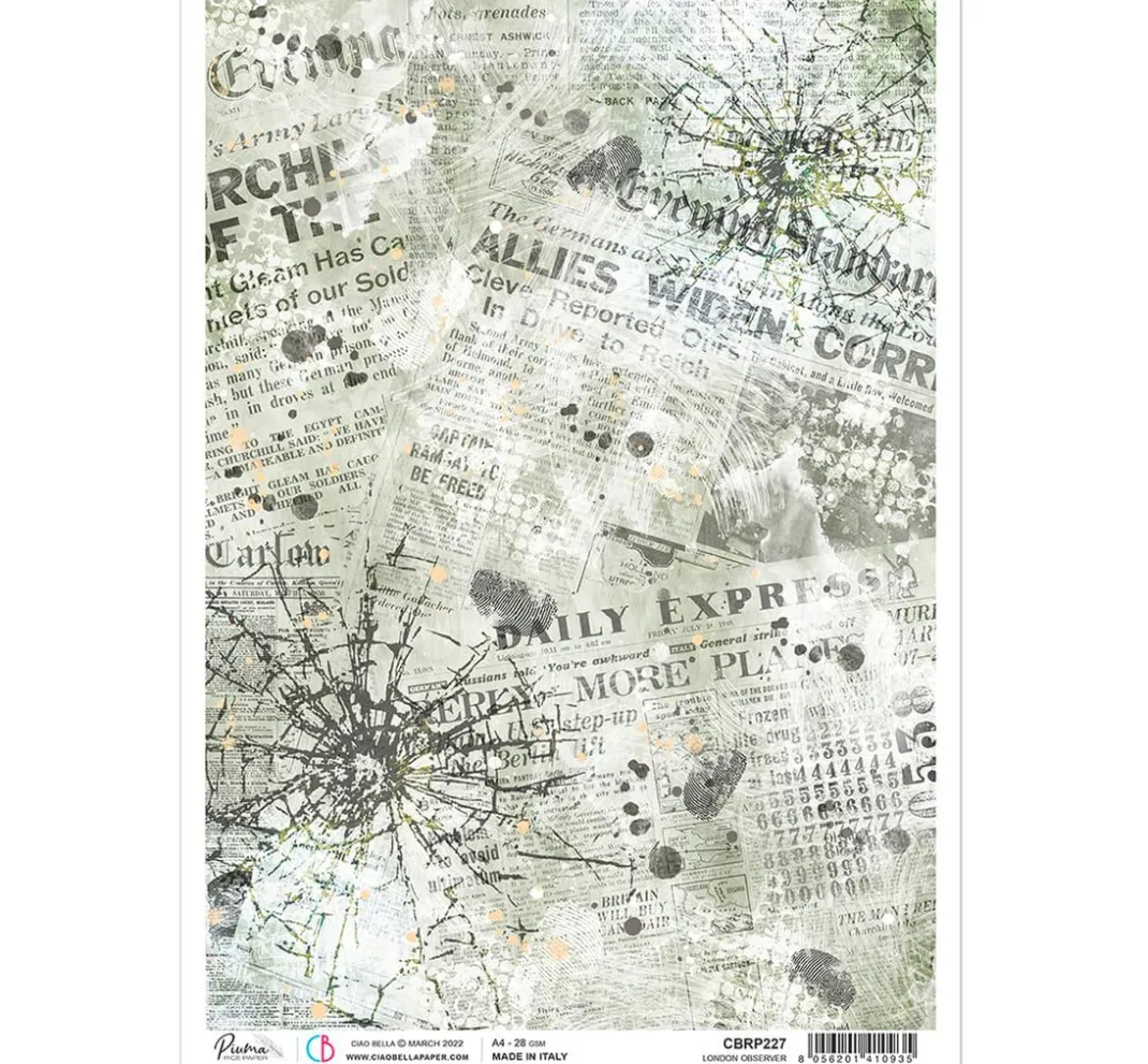 Ciao Bella Decoupage|Seidenpapier & Strohseide>Motiv-Strohseide "Daily Express"