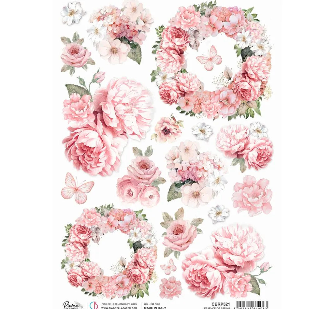 Ciao Bella Decoupage|Seidenpapier & Strohseide>Motiv-Strohseide "Essence of Spring"