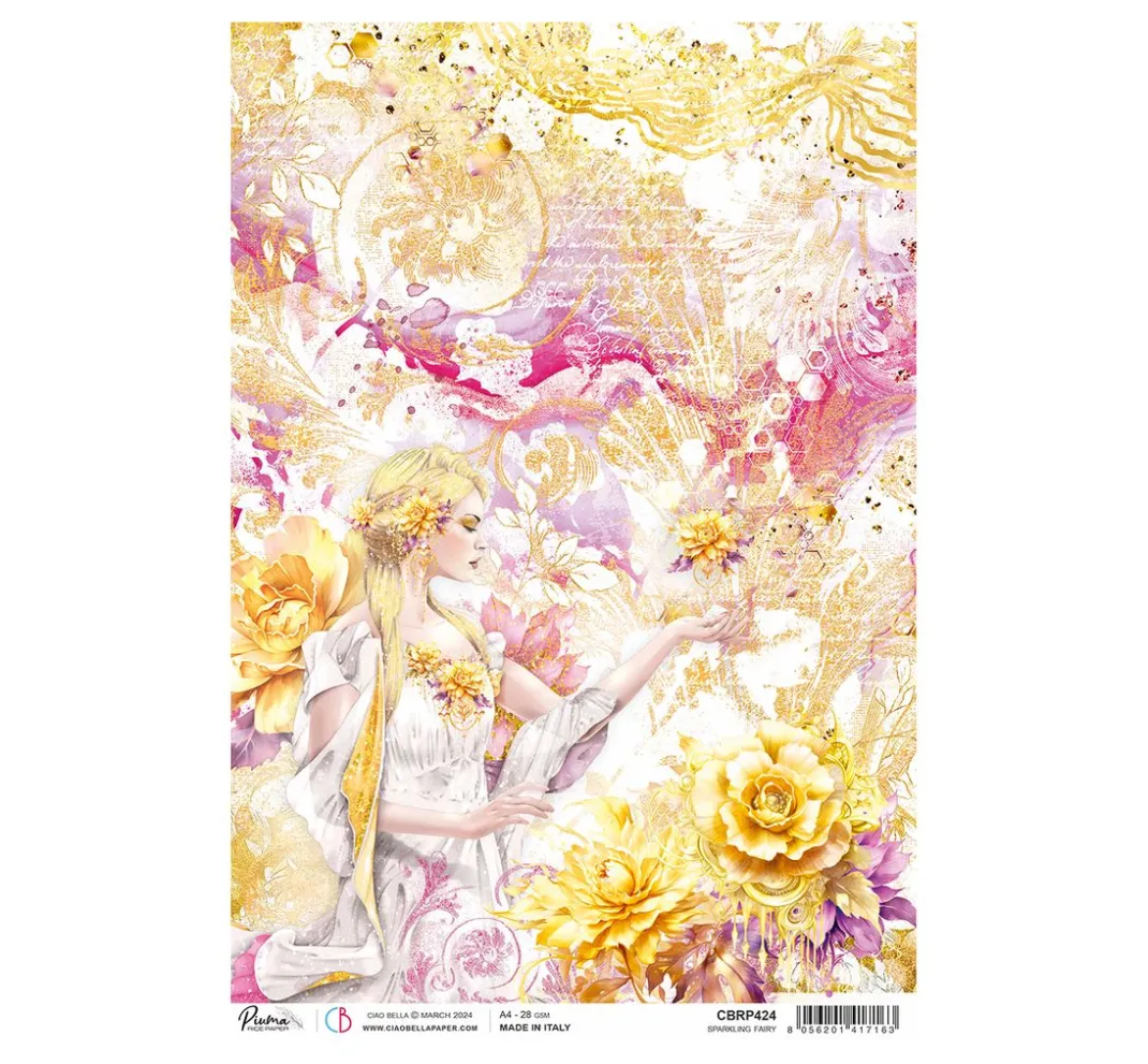 Ciao Bella Decoupage|Seidenpapier & Strohseide>Motiv-Strohseide "Ethereal - Sparkling Fairy"