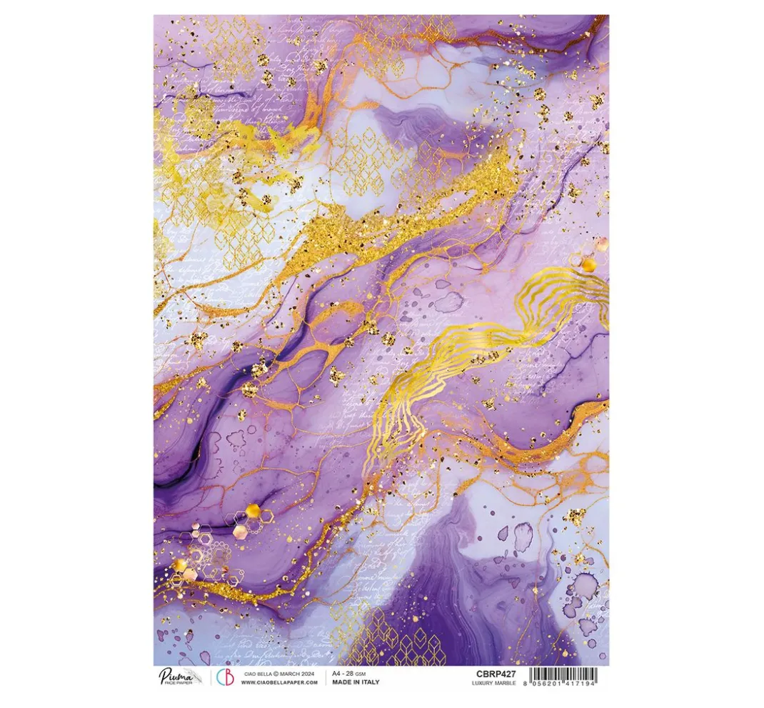 Ciao Bella Decoupage|Seidenpapier & Strohseide>Motiv-Strohseide "Ethereal - Luxury Marble"