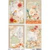 Ciao Bella Decoupage|Seidenpapier & Strohseide>Motiv-Strohseide "Fairy Postcards"